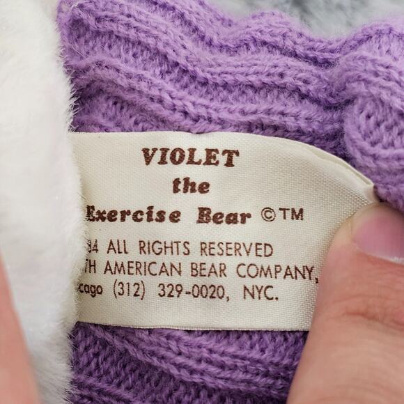 Vtg North American Bear Co Violet Exercise 1984 Purple Headband Jazzercise 19" - Picture 8 of 10
